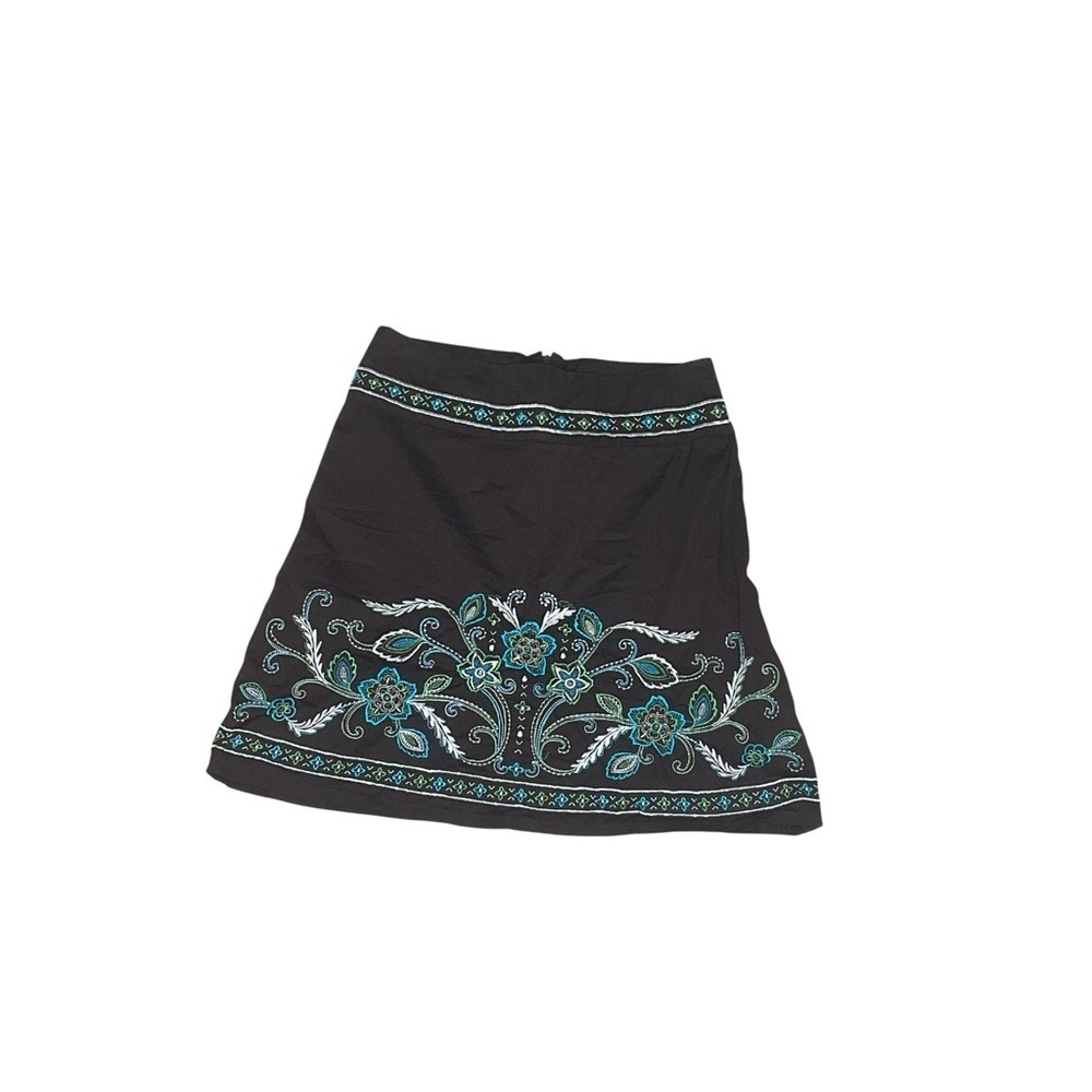 Heart Soul Embroidered A-Line Mini Skirt